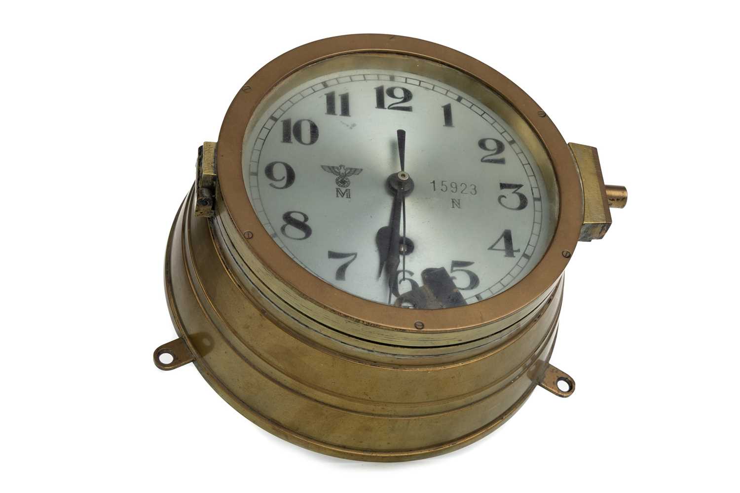 Lot 1050 - GERMAN KRIEGSMARINE U-BOAT BULKHEAD CLOCK