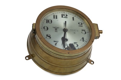 Lot 1050 - GERMAN KRIEGSMARINE U-BOAT BULKHEAD CLOCK