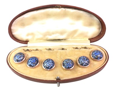 Lot 807 - COLLECTION OF SIX VINTAGE GLASS BUTTONS