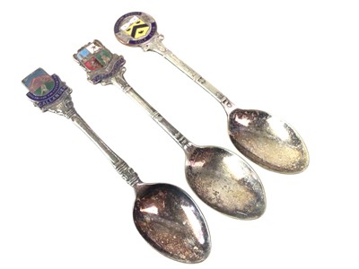 Lot 341 - COLLECTION OF PLATED SPOONS AND BUTTER KNIVES