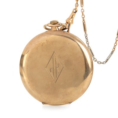 Lot 827 - NINE CARAT GOLD OPEN FACE POCKET WATCH