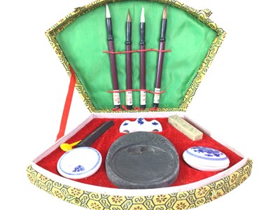 Lot 778 - THREE CHINESE CALLIGRAPHY AND INK SETS