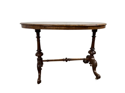 Lot 50 - VICTORIAN BURR WALNUT COFFEE TABLE