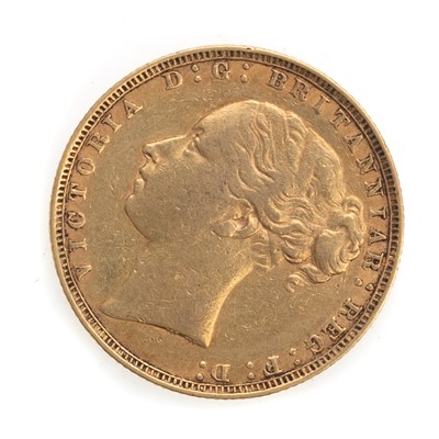 Lot 30 - VICTORIA YOUNG HEAD GOLD SOVEREIGN