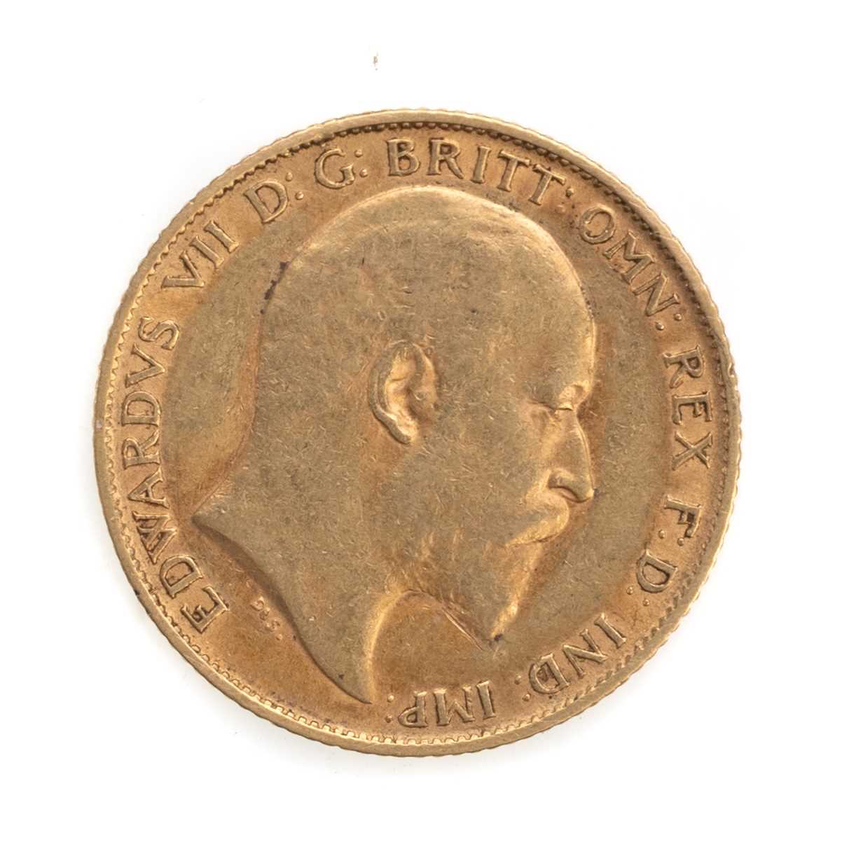 Lot 34 - EDWARD VII GOLD HALF SOVEREIGN