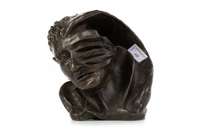 Lot 415 - BRONZED RESIN BUST SCULPTURE