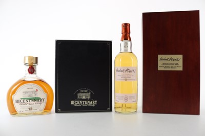 Lot 252 - ARRAN ROBERT BURNS WORLD FEDERATION 2001 AND GLASGOW GOLF CLUB BICENTENARY 12 YEAR OLD 75CL
