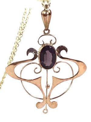 Lot 26 - EDWARDIAN AMETHYST HOLBEIN