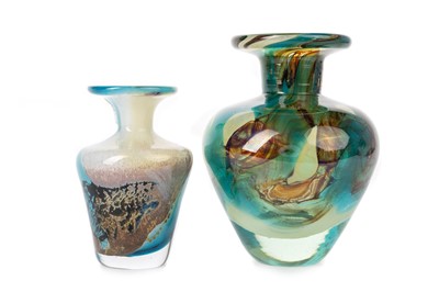 Lot 412 - TWO MDINA GLASS VASES
