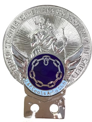 Lot 37 - CHROME AND ENAMEL CAR BADGE