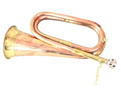 Lot 61 - COPPER AND BRASS BUGLE