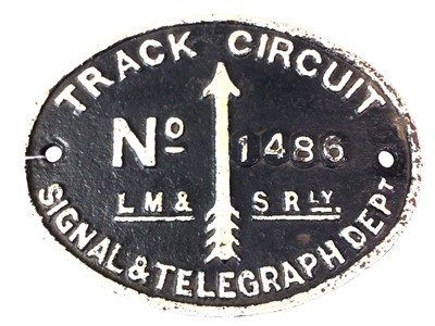 Lot 69 - VINTAGE CAST IRON RAILWAY PLAQUE