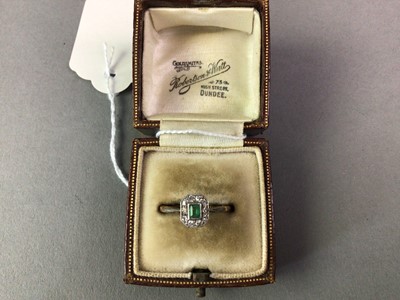 Lot 81 - EMERALD AND DIAMOND RING
