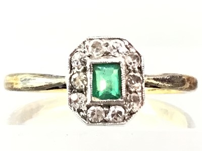 Lot 81 - EMERALD AND DIAMOND RING