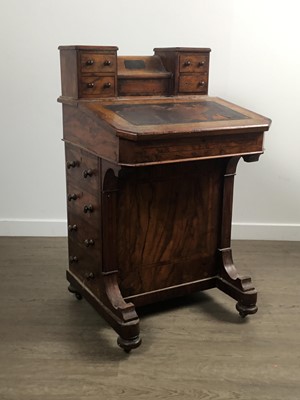 Lot 102 - VICTORIAN WALNUT DAVENPORT WRITING DESK