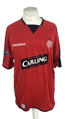 Lot 1782 - FERNANDO RICKSEN, RANGERS F.C. MATCH WORN JERSEY