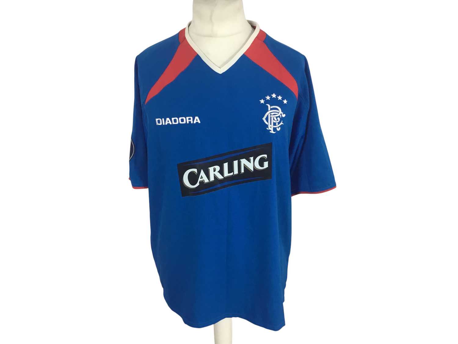 Lot 1783 - FERNANDO RICKSEN, RANGERS F.C. UEFA CUP MATCH WORN JERSEY