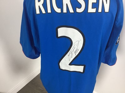 Lot 1783 - FERNANDO RICKSEN, RANGERS F.C. UEFA CUP MATCH WORN JERSEY