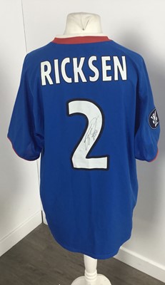 Lot 1783 - FERNANDO RICKSEN, RANGERS F.C. UEFA CUP MATCH WORN JERSEY