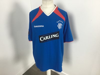 Lot 1783 - FERNANDO RICKSEN, RANGERS F.C. UEFA CUP MATCH WORN JERSEY