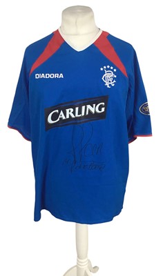 Lot 1786 - RONALD DE BOER, RANGERS F.C. MATCH WORN JERSEY