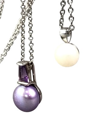 Lot 226 - TWO SILVER NECKLACES