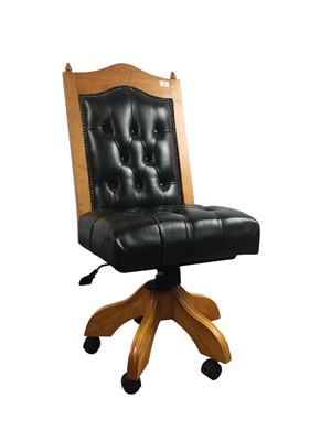 Lot 220 - CAPTAIN'S SWIVEL CHAIR