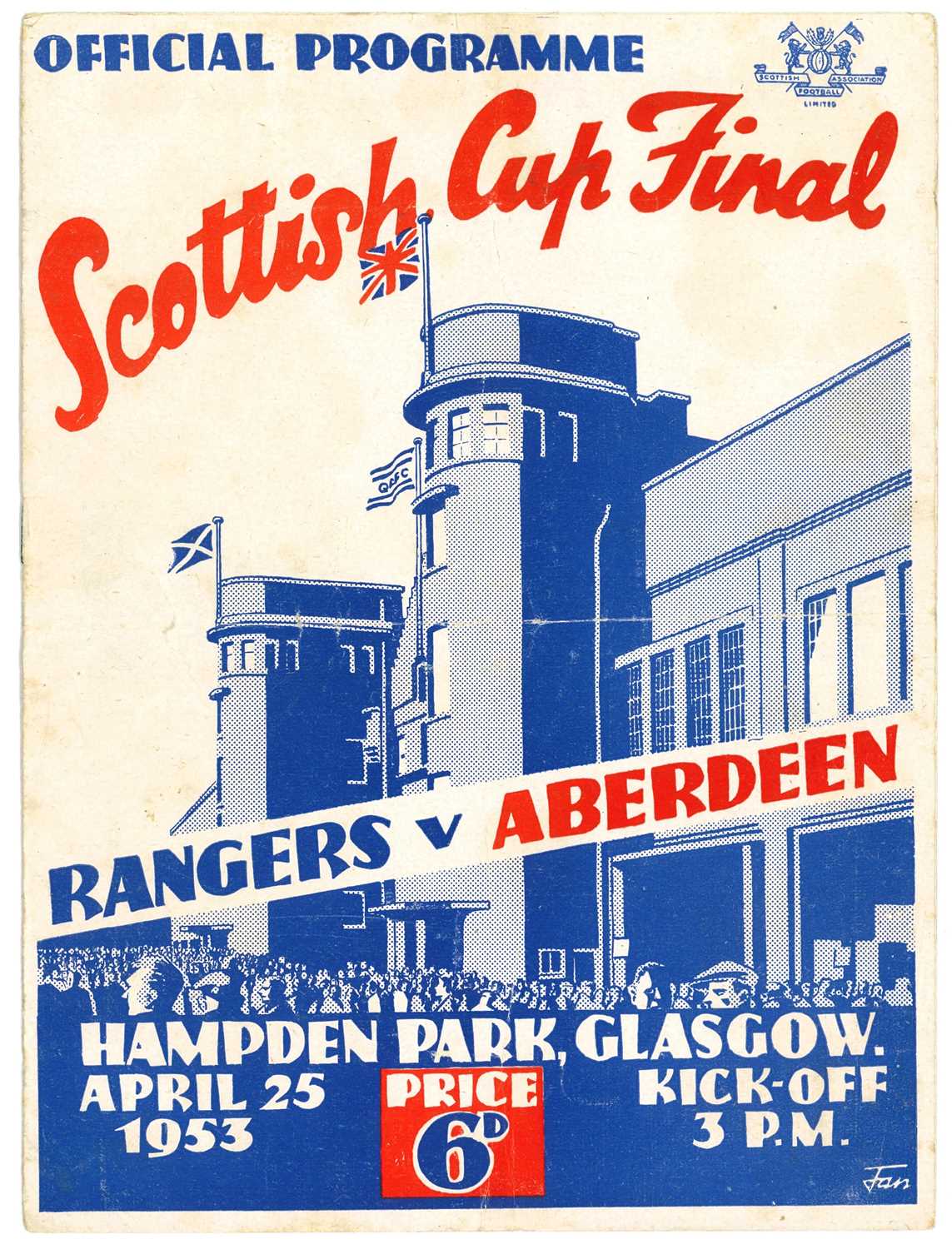 Lot 1830 - RANGERS F.C. V ABERDEEN F.C. SCOTTISH CUP FINAL FOOTBALL PROGRAMME