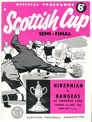 Lot 436 - HIBERNIAN F.C. V RANGERS F.C. SCOTTISH CUP SEMI FINAL FOOTBALL PROGRAMME