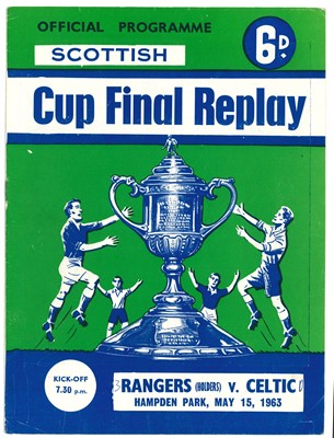 Lot 335 - RANGERS F.C. V CELTIC F.C. SCOTTISH CUP FINAL AND REPLAY FOOTBALL PROGRAMMES