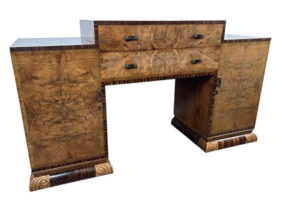 Lot 1349 - BURR WALNUT SIDEBOARD