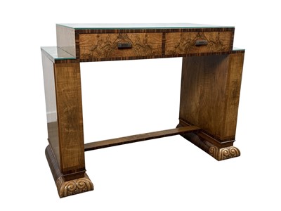 Lot 1350 - BURR WALNUT SERVING TABLE