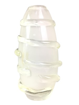 Lot 203 - TWO WHITE GLASS MURANO STYLE VASES