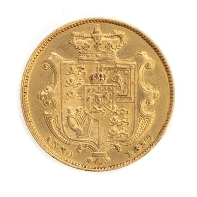 Lot 42 - WILLIAM IV SHIELD BACK GOLD SOVEREIGN