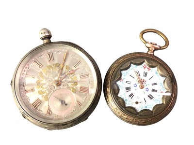 Lot 347 - SILVER CASED POCKET WATCH