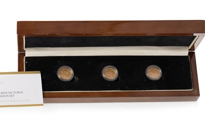 Lot 44 - THE THREE FACES OF QUEEN VICTORIA GOLD HALF SOVEREIGN SET