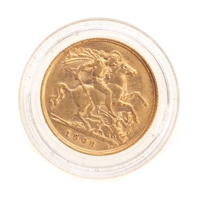Lot 59 - EDWARD VII GOLD HALF SOVEREIGN