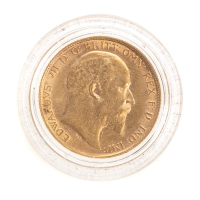 Lot 59 - EDWARD VII GOLD HALF SOVEREIGN