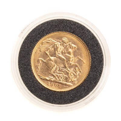 Lot 61 - EDWARD VII GOLD SOVEREIGN