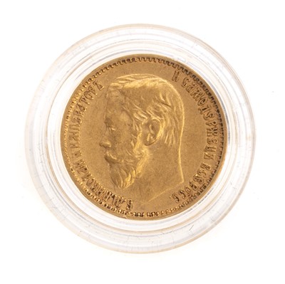 Lot 67 - RUSSIA - FIVE RUBLE GOLD COIN