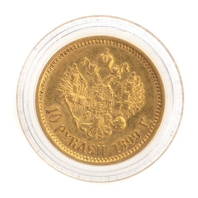 Lot 69 - RUSSIA - TEN RUBLE GOLD COIN