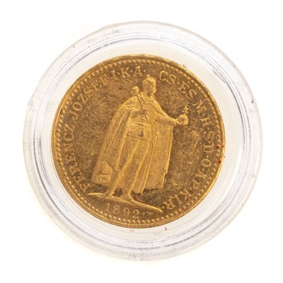 Lot 73 - HUNGARY - TWENTY KORONA GOLD COIN