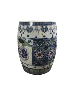 Lot 177 - CHINESE CERAMICS GARDEN BARREL STOOLS