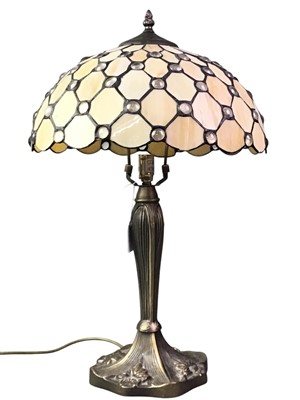 Lot 348 - TIFFANY STYLE TABLE LAMP