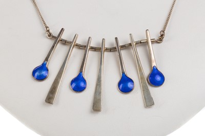 Lot 557 - ASKEL HOLMSEN, NORWEGIAN ENAMELLED NECKLACE