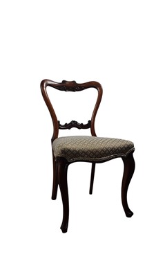 Lot 1389 - SEVEN VICTORIAN ROSEWOOD SINGLE CHAIRS