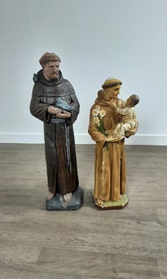 Lot 410 - TWO RELIGIOUS STATUES