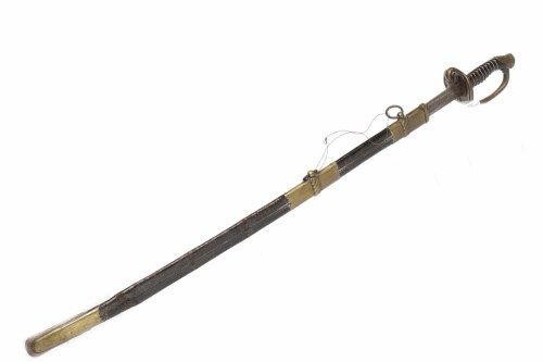 Lot 1329 - 19TH CENTURY FRENCH NAVAL OFFICER'S SWORD with...