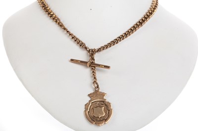 Lot 583 - DOUBLE ALBERT CHAIN WITH FOB
