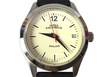 Lot 528 - HAROLD PINCHBECK STAINLESS STEEL QUARTZ WRIST WATCH